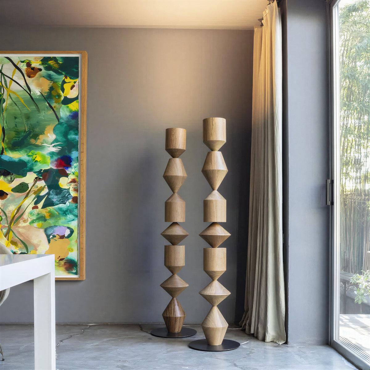 
Modern Floor Lamp with Sculptural Indirect Lighting